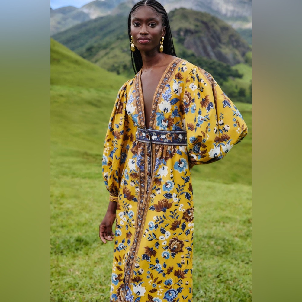 Farm Rio: Yellow Flowering Garden Tree
Organic Cotton Maxi Dress